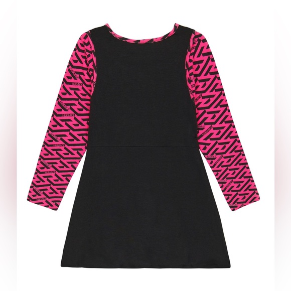 VERSACE Teen Greca printed cotton dress with Medusa buttons RARE (AUTHENTIC) - Picture 3 of 10